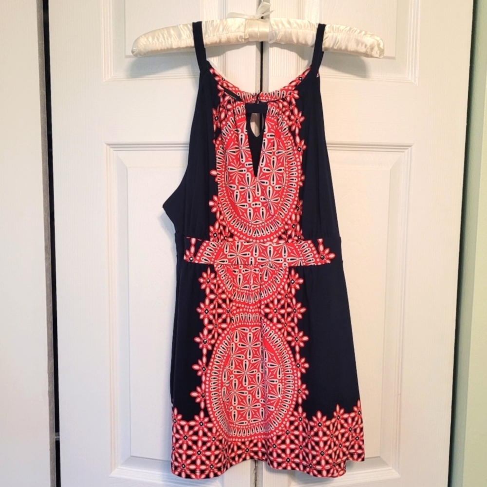 INC navy/red top